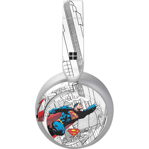 DC Comics Superman Super Speed Flying Over City Surface Headphones Skin