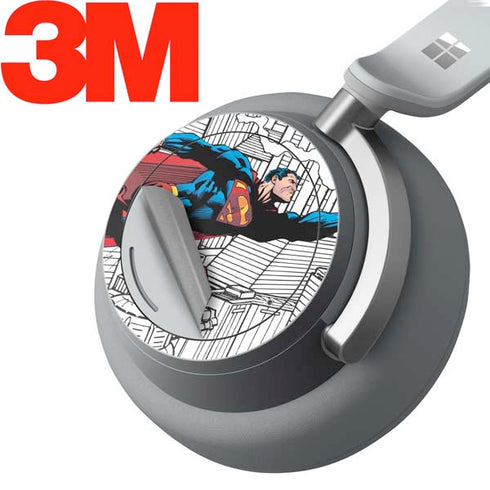 DC Comics Superman Super Speed Flying Over City Surface Headphones Skin