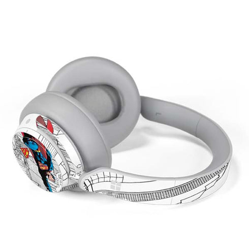 DC Comics Superman Super Speed Flying Over City Surface Headphones Skin