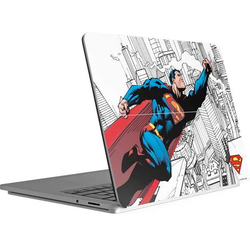 DC Comics Superman Super Speed Flying Over City Surface Laptop Studio Skin