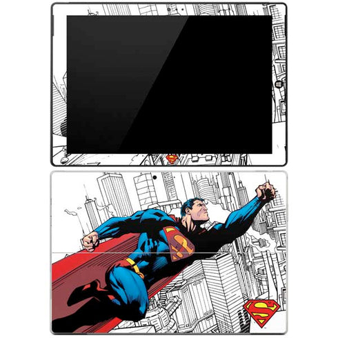 DC Comics Superman Super Speed Flying Over City Surface Pro 3 Skin