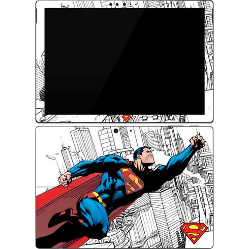 DC Comics Superman Super Speed Flying Over City Surface Pro 7 Skin