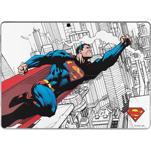 DC Comics Superman Super Speed Flying Over City Surface Pro 8 Skin