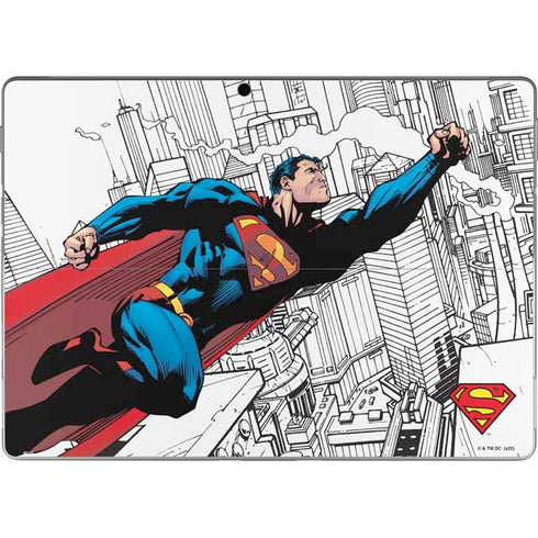 DC Comics Superman Super Speed Flying Over City Surface Pro 9 Skin