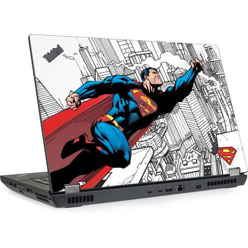 DC Comics Superman Super Speed Flying Over City Lenovo ThinkPad Skin