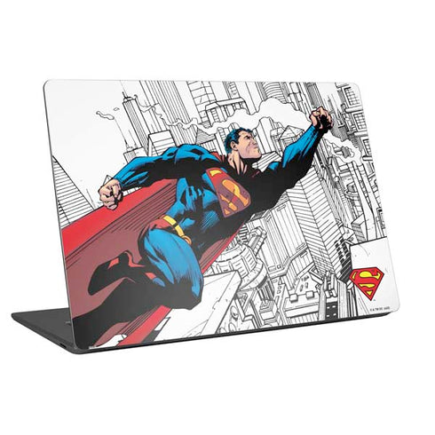 DC Comics Superman Super Speed Flying Over City Universal Laptop 13in (10.6 x 7.6in) Skin