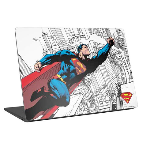 DC Comics Superman Super Speed Flying Over City Universal Laptop 16in (13 x 9.4in) Skin