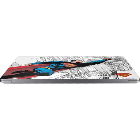 DC Comics Superman Super Speed Flying Over City Universal Laptop 16in (13 x 9.4in) Skin