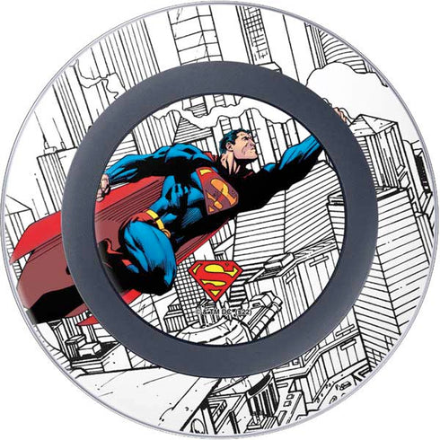 DC Comics Superman Super Speed Flying Over City Wireless Charger Skin