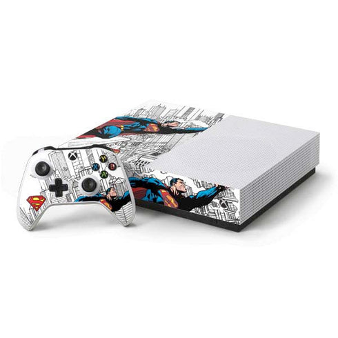 DC Comics Superman Super Speed Flying Over City Xbox One S All-Digital Edition Bundle Skin