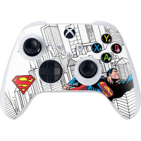 DC Comics Superman Super Speed Flying Over City Xbox Series S Controller Skin