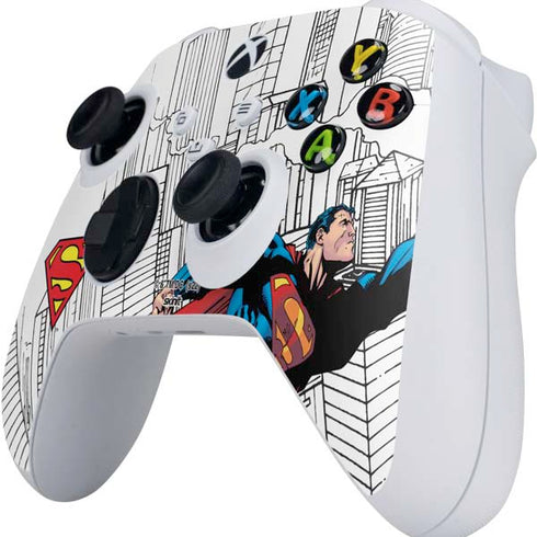 DC Comics Superman Super Speed Flying Over City Xbox Series S Controller Skin