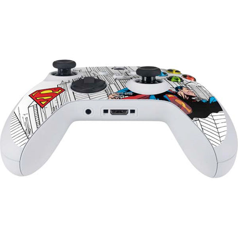 DC Comics Superman Super Speed Flying Over City Xbox Series S Controller Skin