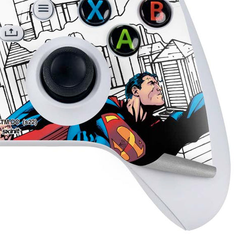 DC Comics Superman Super Speed Flying Over City Xbox Series S Controller Skin
