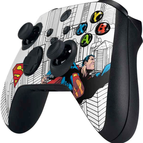 DC Comics Superman Super Speed Flying Over City Xbox Series X Controller Skin