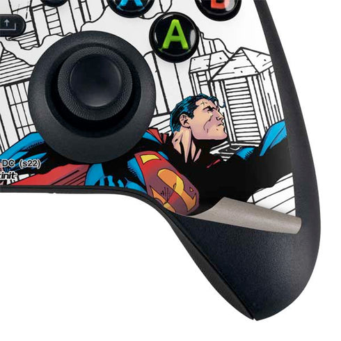 DC Comics Superman Super Speed Flying Over City Xbox Series X Controller Skin