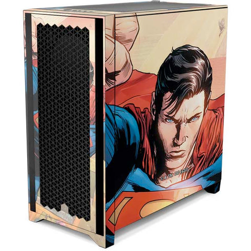 DC Comics Superman Flying Pose Action Comics #957 Art by Patch Zircher Corsair 4000D Tempered Glass Mid-Tower ATX Case Skin