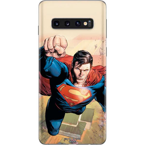 DC Comics Superman Flying Pose Action Comics #957 Art by Patch Zircher Galaxy S10 Skin