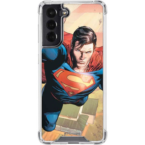 DC Comics Superman Flying Pose Action Comics #957 Art by Patch Zircher Galaxy S22 Clear Case