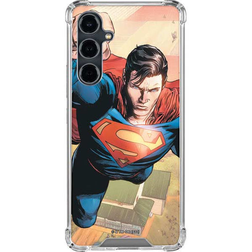 DC Comics Superman Flying Pose Action Comics #957 Art by Patch Zircher Galaxy S23 FE Clear Case