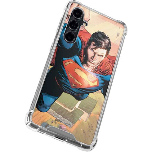 DC Comics Superman Flying Pose Action Comics #957 Art by Patch Zircher Galaxy S23 FE Clear Case
