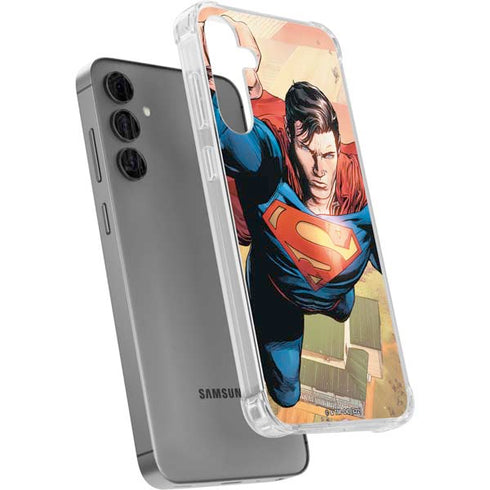 DC Comics Superman Flying Pose Action Comics #957 Art by Patch Zircher Galaxy S24 Plus Clear Case