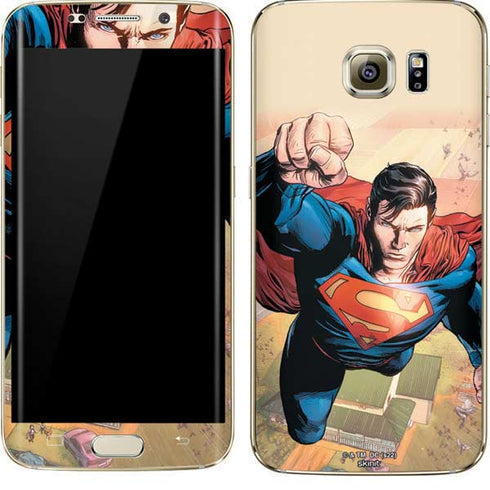 DC Comics Superman Flying Pose Action Comics #957 Art by Patch Zircher Galaxy S7 Edge Skin