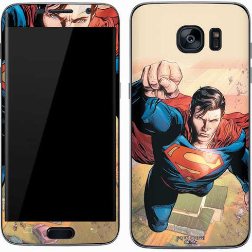 DC Comics Superman Flying Pose Action Comics #957 Art by Patch Zircher Galaxy S7 Skin