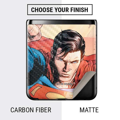 DC Comics Superman Flying Pose Action Comics #957 Art by Patch Zircher Galaxy Z Flip Skin