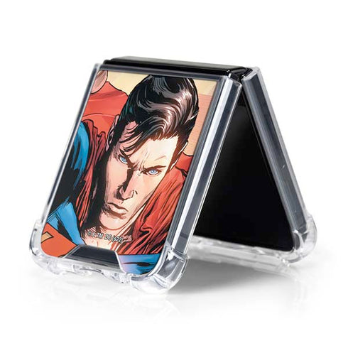 DC Comics Superman Flying Pose Action Comics #957 Art by Patch Zircher Galaxy Z Flip5 5G Clear Case