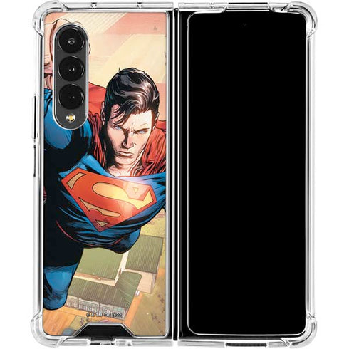 DC Comics Superman Flying Pose Action Comics #957 Art by Patch Zircher Galaxy Z Fold4 5G Clear Case
