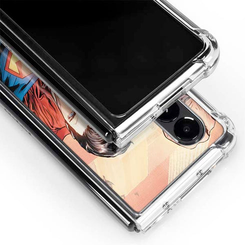 DC Comics Superman Flying Pose Action Comics #957 Art by Patch Zircher Galaxy Z Fold4 5G Clear Case