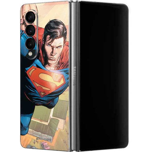 DC Comics Superman Flying Pose Action Comics #957 Art by Patch Zircher Galaxy Z Fold4 5G Skin
