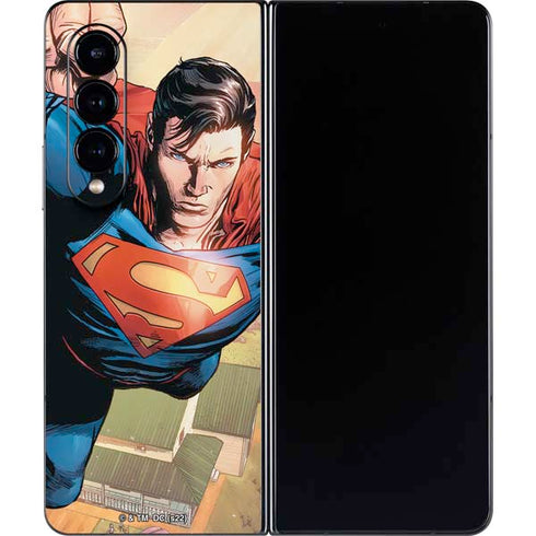 DC Comics Superman Flying Pose Action Comics #957 Art by Patch Zircher Galaxy Z Fold4 5G Skin