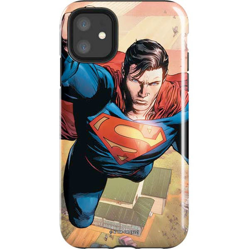 DC Comics Superman Flying Pose Action Comics #957 Art by Patch Zircher iPhone 11 Impact Case