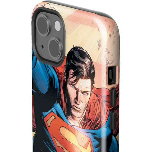 DC Comics Superman Flying Pose Action Comics #957 Art by Patch Zircher iPhone 15 Plus Impact Case