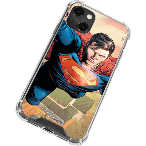 DC Comics Superman Flying Pose Action Comics #957 Art by Patch Zircher iPhone 14 Plus Clear Case