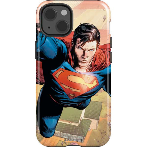 DC Comics Superman Flying Pose Action Comics #957 Art by Patch Zircher iPhone 15 Impact Case