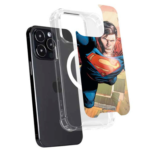 DC Comics Superman Flying Pose Action Comics #957 Art by Patch Zircher iPhone 14 Pro Max MagSafe Case