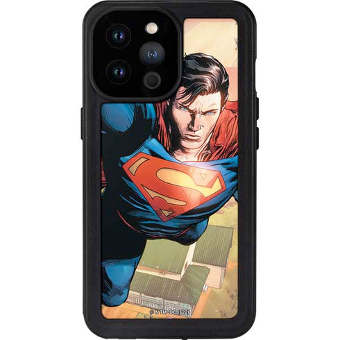 DC Comics Superman Flying Pose Action Comics #957 Art by Patch Zircher iPhone 14 Pro Max Waterproof Case
