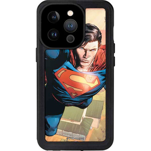DC Comics Superman Flying Pose Action Comics #957 Art by Patch Zircher iPhone 14 Pro Waterproof Case