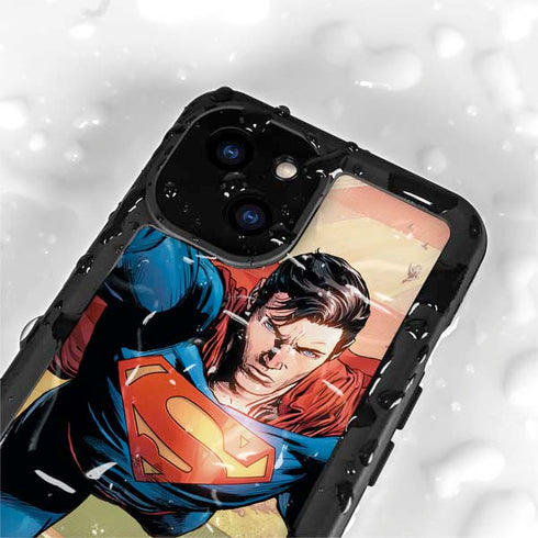 DC Comics Superman Flying Pose Action Comics #957 Art by Patch Zircher iPhone 15 Plus Waterproof Case