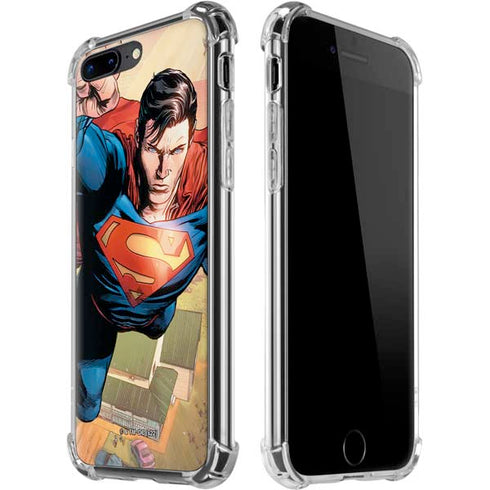 DC Comics Superman Flying Pose Action Comics #957 Art by Patch Zircher iPhone 7/8 Plus Clear Case