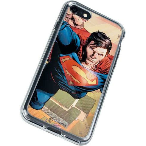 DC Comics Superman Flying Pose Action Comics #957 Art by Patch Zircher iPhone SE (2nd & 3rd Gen) Clear Case