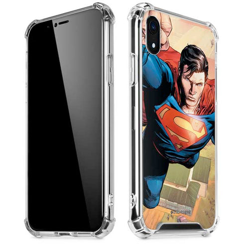 DC Comics Superman Flying Pose Action Comics #957 Art by Patch Zircher iPhone XR Clear Case