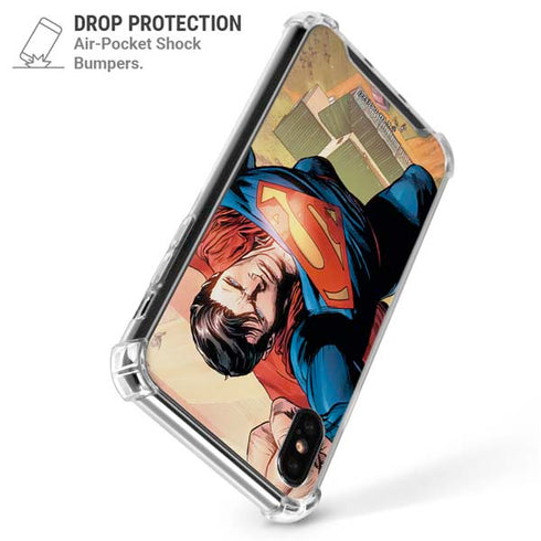 DC Comics Superman Flying Pose Action Comics #957 Art by Patch Zircher iPhone XS Max Clear Case