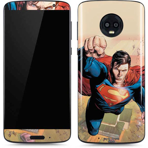 DC Comics Superman Flying Pose Action Comics #957 Art by Patch Zircher Moto G6 Skin