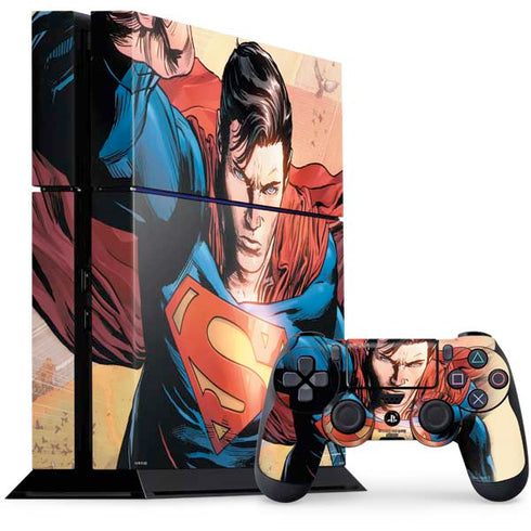 DC Comics Superman Flying Pose Action Comics #957 Art by Patch Zircher PS4 Console and Controller Bundle Skin