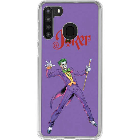 DC Comics The Joker Surprise - The Joker Galaxy A21 Clear Case