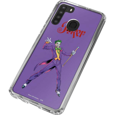 DC Comics The Joker Surprise - The Joker Galaxy A21 Clear Case
